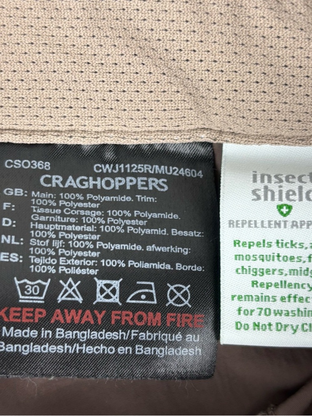 Craghoppers Pants Womens 10 Brown Nat Geo Insect Shield Convertible Hiking - Picture 8 of 14